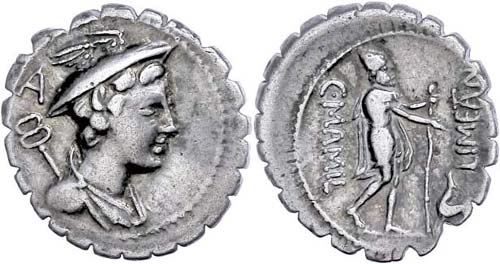 Coins Roman Republic C. Mamilius ... 