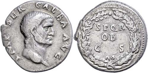 Coins Roman Imperial period Galba, ... 