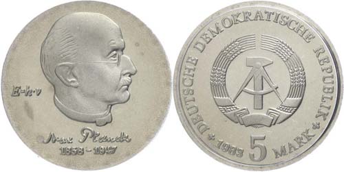 GDR 5 Mark, 1983, Max Planck, in ... 