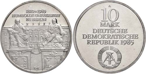 GDR 10 Mark, 1985, Humboldt ... 