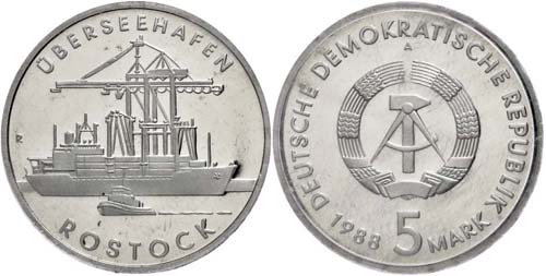 GDR 5 Mark, 1986, international ... 