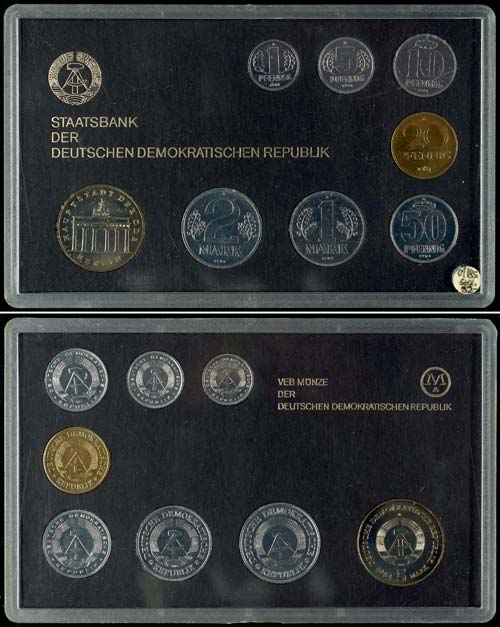 GDR normal use Coin sets 1 penny ... 