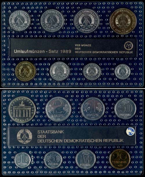 DDR Kursmünzensätze 1  Pfennig ... 