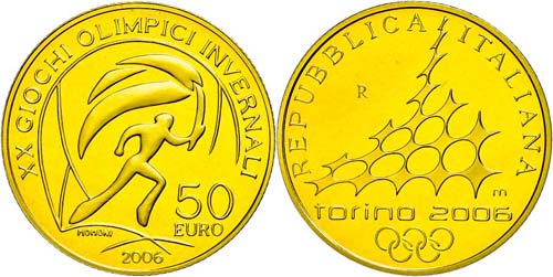 Italy 50 Euro, Gold, 2006, winter ... 