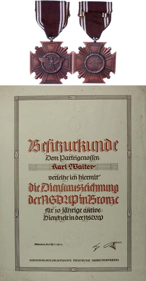 Service Award of the NSDAP in ... 