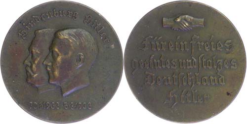 Bronze medal Hitler and ... 
