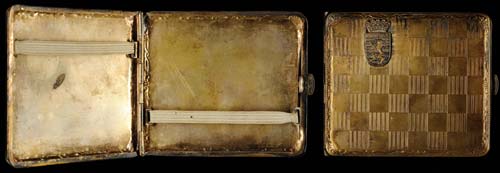 Cigarette case, brass, approximate ... 