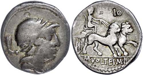 Coins Roman Republic M. Volteius ... 