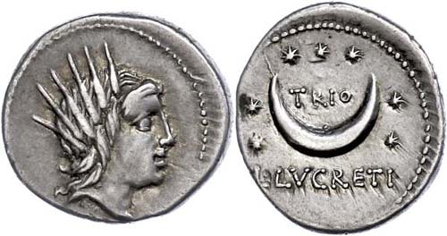 Coins Roman Republic L. Lucretius ... 
