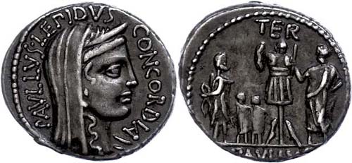 Coins Roman Republic L. Aemilius ... 