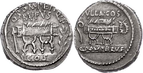 Coins Roman Republic Q. Pompeius ... 