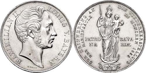 Bayern 2 Gulden, 1855, Maximilian ... 
