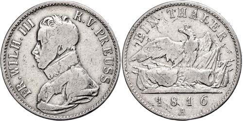 Prussia Thaler, 1816, Friedrich ... 