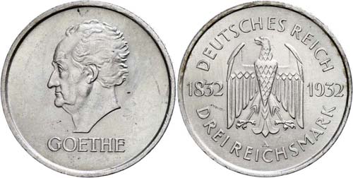 Coins Weimar Republic 3 Mark, ... 