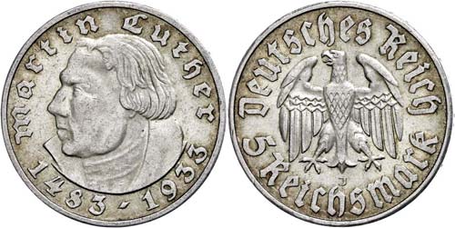 Münzen Drittes Reich 5 ... 
