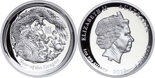 Australien 1 Dollar, 2012, Lunar ... 