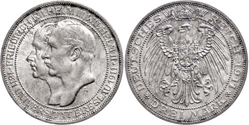 Preußen 3 Mark, 1911, ... 
