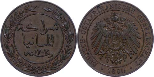Coins German Colonies DOA, 1 Pesa, ... 