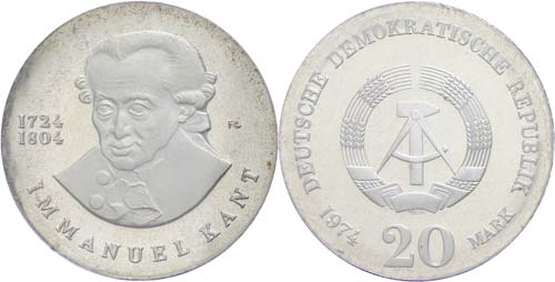 Münzen DDR 20 Mark, 1974, ... 