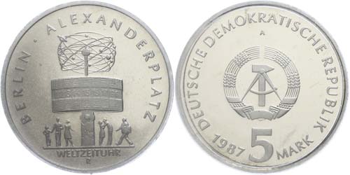 Münzen DDR 5 Mark, 1987, ... 