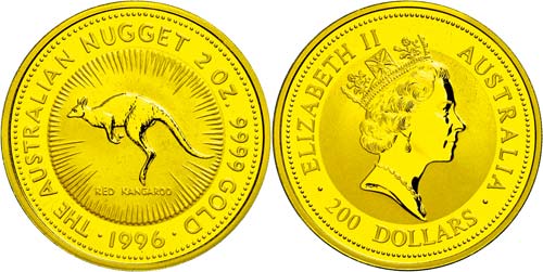 Australia 200 Dollars, Gold, 1996, ... 