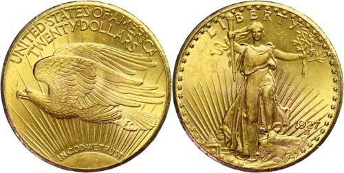 Coins USA 20 Dollars, Gold, 1927, ... 