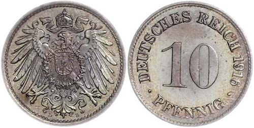 Kleinmünzen 1871-1922  10 ... 