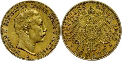 Prussia  10 Mark, 1900, Wilhelm ... 