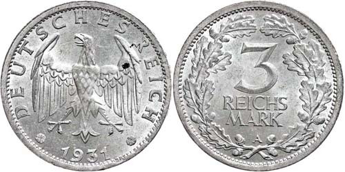 Coins Weimar Republic  3 ... 