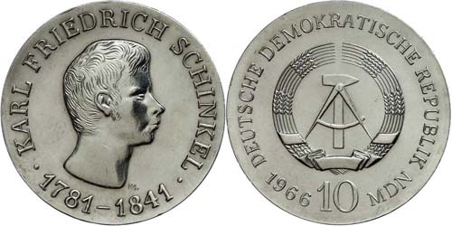 Münzen DDR  10 Mark, 1966, Karl ... 