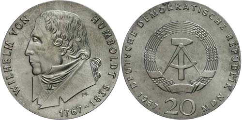 Münzen DDR  20 Mark, 1967, ... 
