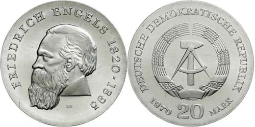 Münzen DDR  20 Mark, 1970, ... 