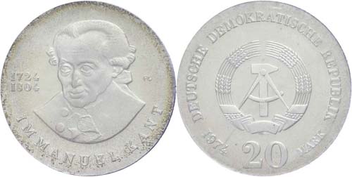 Münzen DDR  20 Mark, 1974, ... 