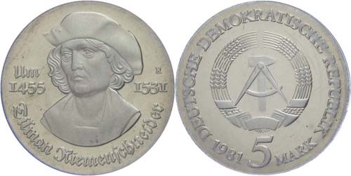 Münzen DDR  5 Mark, 1981, ... 