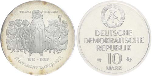 GDR  10 Mark, 1983, Wagner, in ... 