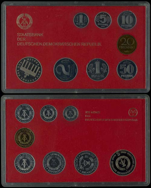GDR Normal Use Coin Sets  1982, ... 