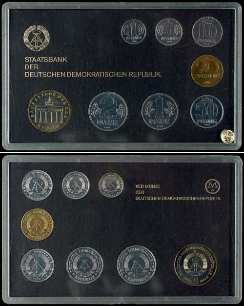 GDR Normal Use Coin Sets  1984, 1 ... 