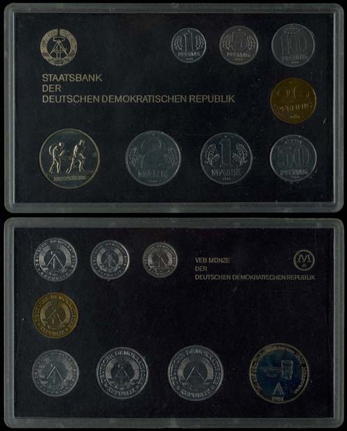 GDR Normal Use Coin Sets  1984, ... 