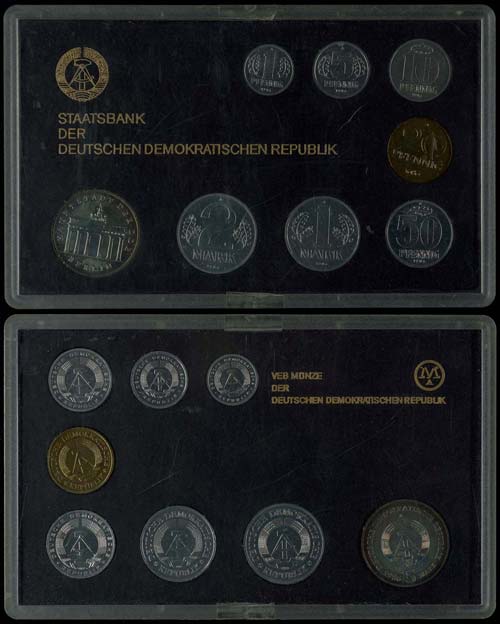 GDR Normal Use Coin Sets  1986, ... 
