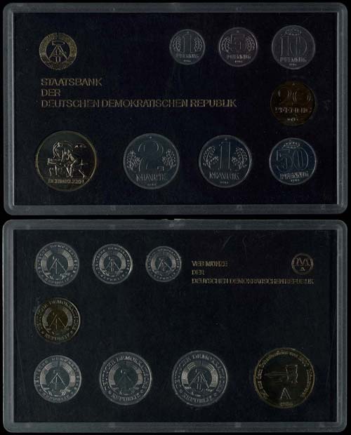 GDR Normal Use Coin Sets  1986, ... 