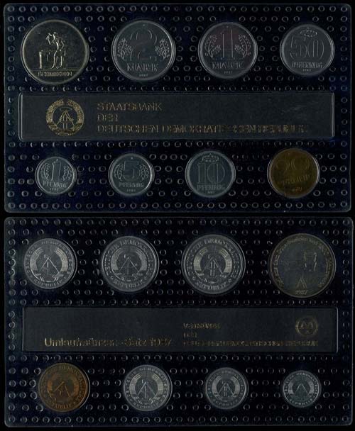 GDR Normal Use Coin Sets  1987, ... 