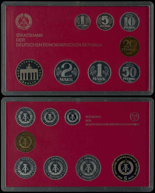 GDR Normal Use Coin Sets  1988, ... 