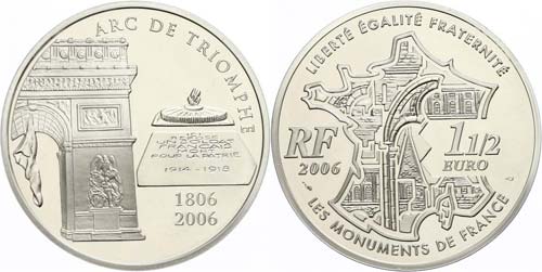Frankreich  1,5 Euro, 2006, 200 ... 