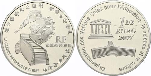 Frankreich  1,5 Euro, 2007, 60 ... 