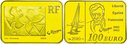 France  100 Euro, Gold, 2010, ... 