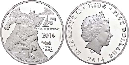 Niue  5 Dollars, 2014, 75. ... 