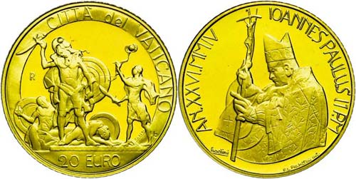 Vatican  20 Euro, Gold, 2004, Are ... 