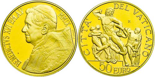 Vatikanstaat  50 Euro, Gold, 2009, ... 