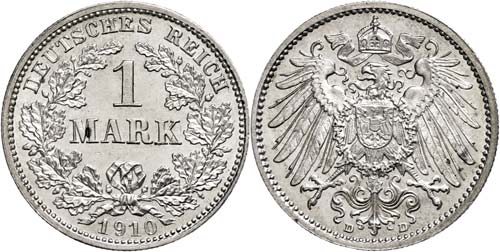 Kleinmünzen 1871-1922 1 Mark, ... 