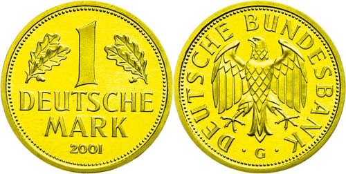 Münzen Bund ab 1946 1 Mark, Gold, ... 